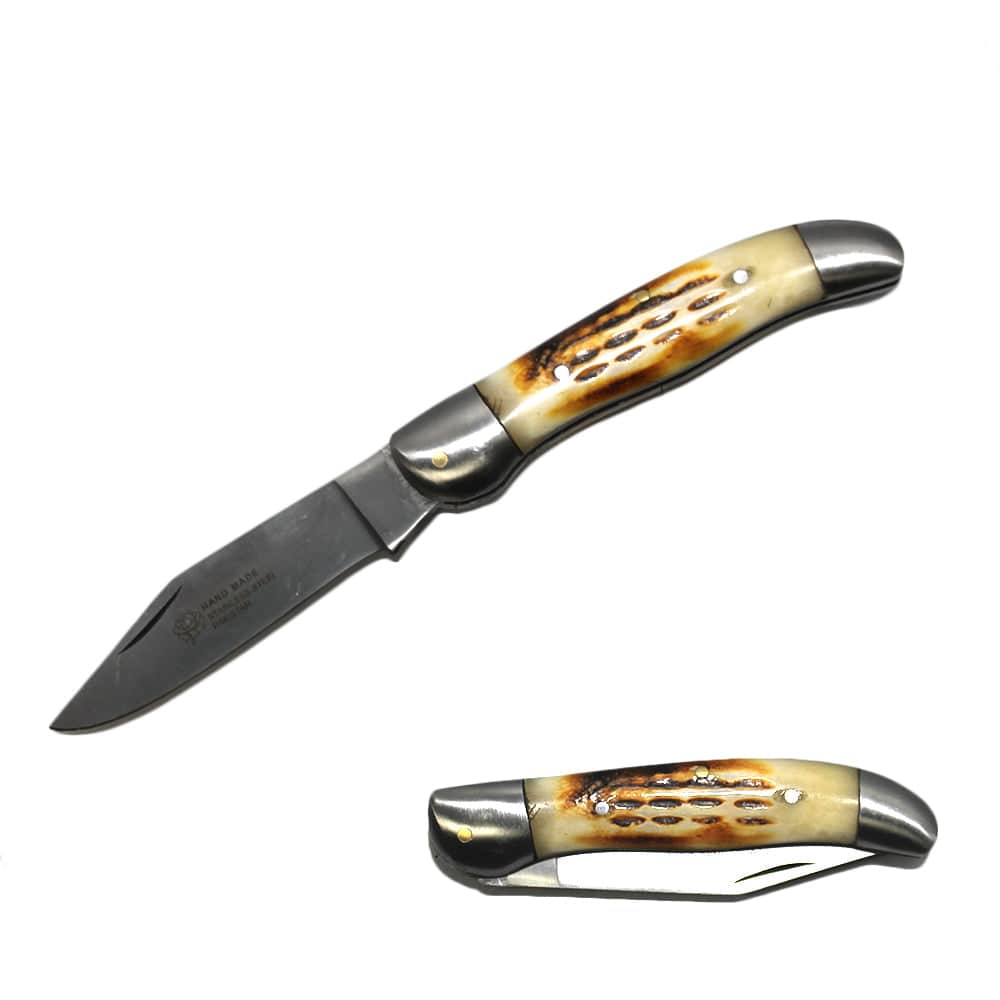 RA 1025 4" Zig Bone Handle Folding Knife - Rex Distributor, Inc. Wholesale Licensed Products and T-shirts, Sporting goods,