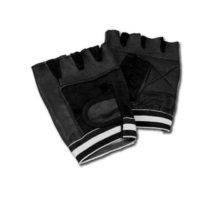 REX 309-BK Premium Black Weight Lifting Gloves – Leather Padded Training Gloves for Men & Women | Comfort Fit | Sizes S–3XL
