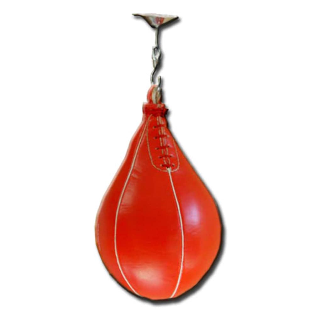 Large red Rex Boxing Speed Bag for fitness training, designed for boxing and martial arts practice.