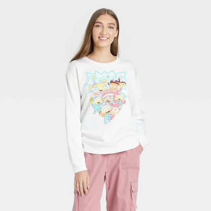 Women's Nickelodeon Rugrats holiday sweatshirt featuring festive holiday design and white fabric, from Rex Distributor, Inc.