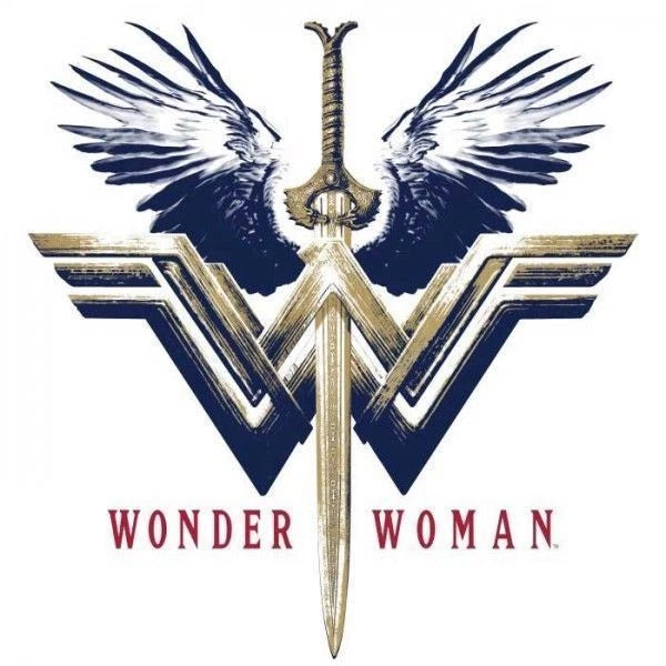 Women's Juniors White Wonder Woman Logo Burnout God-Killer Sword Boyfriend Tee T Shirt