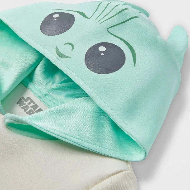 Girls' Star Wars The Child Baby Yoda Hooded Cosplay Tutu Dress - Green/Off-White