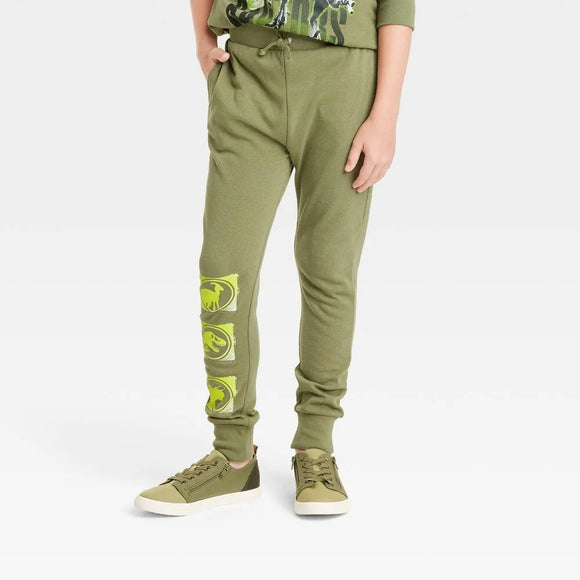 Boys Green Jurassic World Graphic Jogger Pants