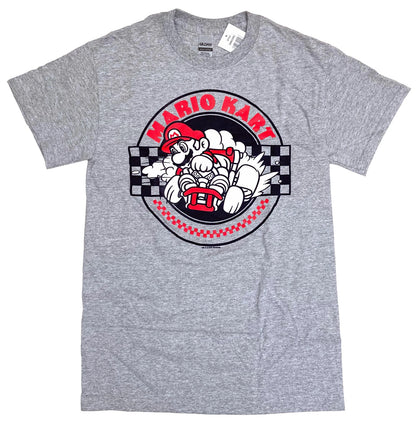 Men's Nintendo Mario Kart Graphic Tee T-Shirt Grey