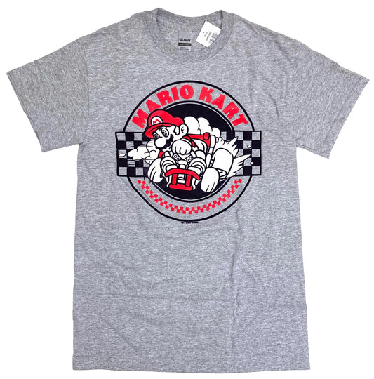 Men's Nintendo Mario Kart Graphic Tee T-Shirt Grey