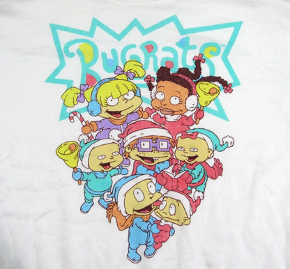 White Rugrats holiday sweatshirt for women featuring Nickelodeon characters, cozy sweater with festive design from Rex Distributor, Inc.