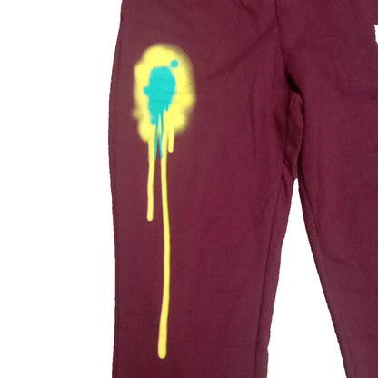 Neff Drip Graffiti Spray Paint Splatter Tapered Leg Sweatpants