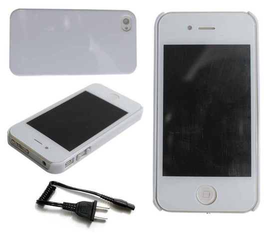 T 3195883 White Stun Gun with Flashlight & Wall Charger