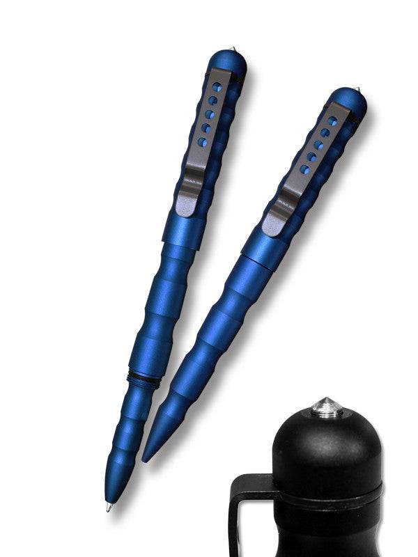 Black TDH 314-60BL 6-inch tactical pen from Rex Distributor, Inc., designed for self-defense, shown with textured grip and metal body.