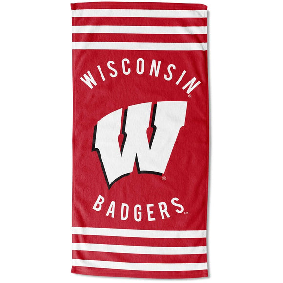 Northwest NCAA Wisconsin Badgers 30x60 Stripe Beach Towel