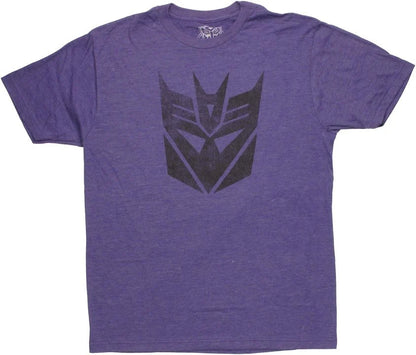 Men's Purple Transformers Decepticon Logo Graphic Tee T-Shirt