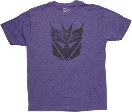 Men's Purple Transformers Decepticon Logo Graphic Tee T-Shirt