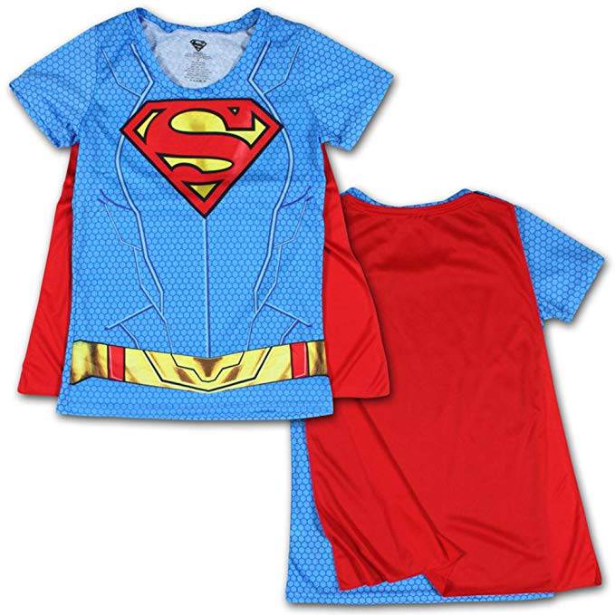 Womens Juniors Supergirl Suit up Sublimated Cape Tee T-Shirt - Rex Distributor, Inc. Wholesale Licensed Products and T-shirts, Sporting goods,