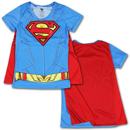 Womens Juniors Supergirl Suit up Sublimated Cape Tee T-Shirt - Rex Distributor, Inc. Wholesale Licensed Products and T-shirts, Sporting goods,