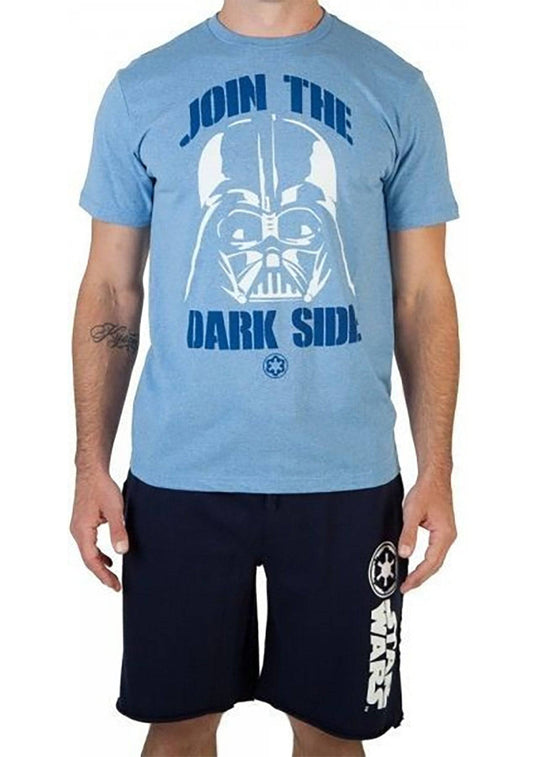 Men's Blue Join the Dark Side Darth Vader Sleep Set T-Shirt & Shorts