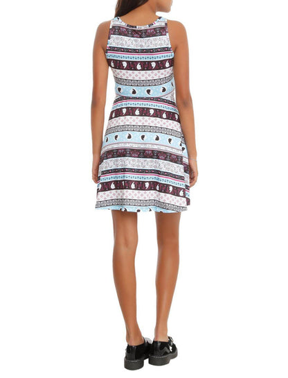 Women's Disney Frozen Fair Isle Skater Dress by Bioworld, featuring festive winter patterns and a comfortable, stylish fit.