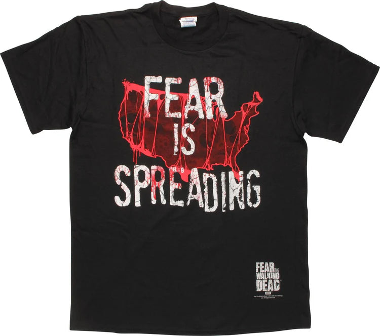 Men's Walking Dead Fear is Spreading Graphic Tee T-Shirt