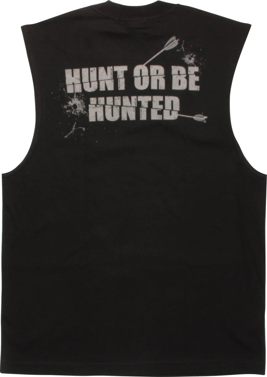 Men's Walking Dead Rick Hunt Be Hunted Muscle T-Shirt Black