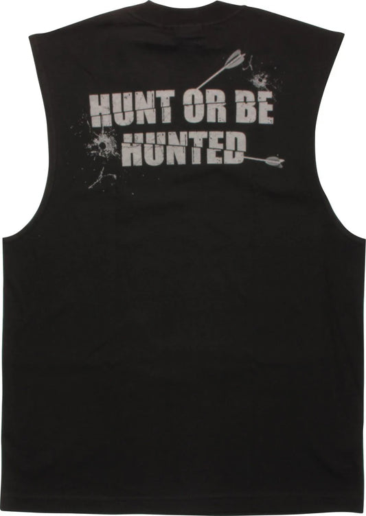 Men's Walking Dead Rick Hunt Be Hunted Muscle T-Shirt Black