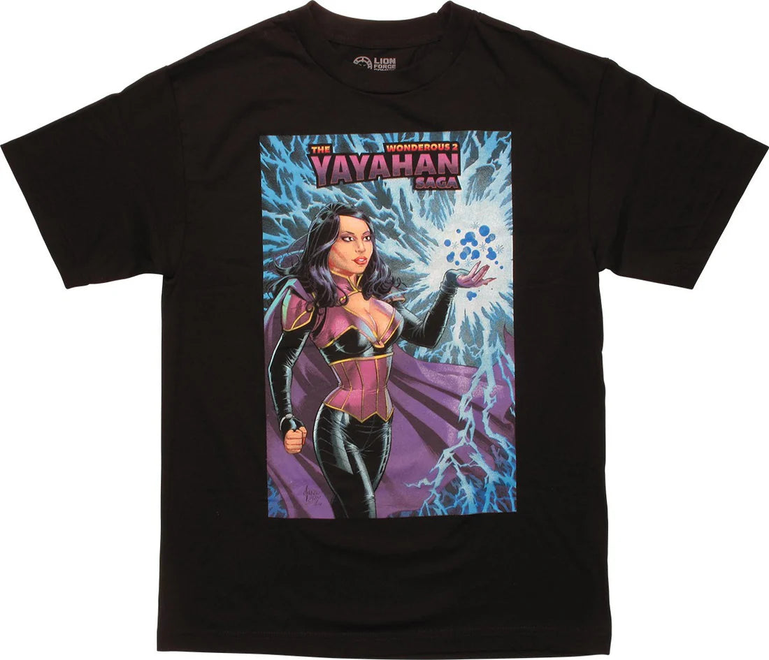 Men's Black Lion Forge Comic's Wonderous 2 The Yaya Han Saga Graphic Tee T-Shirt