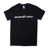 Adult Unisex Black We Are All Humans Graphic Tee T-Shirt