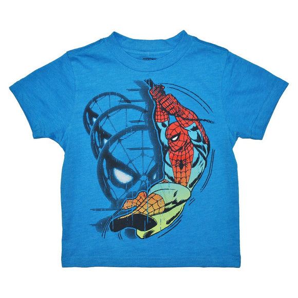 Boy's Turquoise Blue Spider-Man Infant Toddler Boys Tee T-Shirt