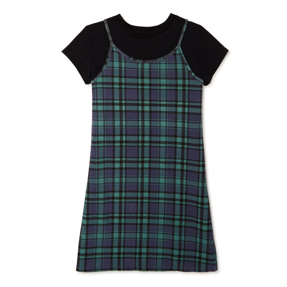 Girls' Theme By Ariella Tank Dress and Cap Sleeve T-Shirt, 2-Piece, Sizes 7-16