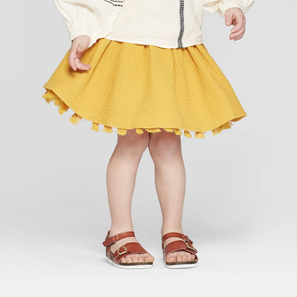 Girls Toddler Tassel Skirt - art class™ Gold