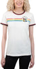 Juniors' Harry Potter Hogwarts Rainbow Stripe Ringer T-Shirt Tee