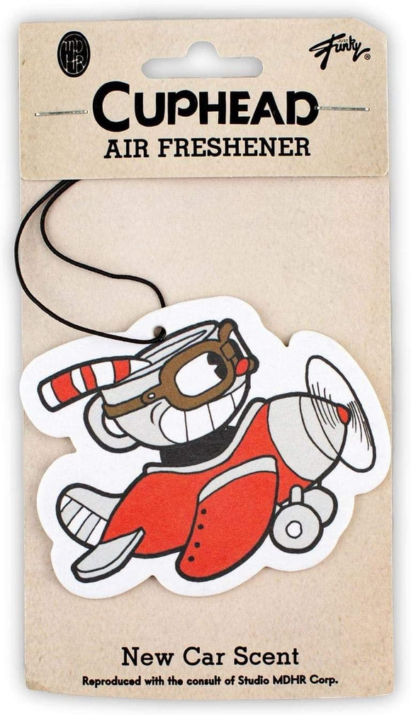 Cuphead Airplane Hanging Air Freshener for Cars | New Car Scent