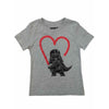 Toddler Boys' Star Wars Vader Heart Short Sleeve T-Shirt Gray Tee