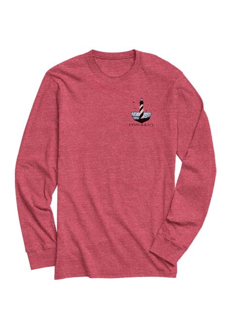 Boys Crown & Ivy™ Long Sleeve Lighthouse Graphic T-Shirt Tee