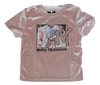 Women Juniors Pink MTV Unicorn Crop Tee T-Shirt
