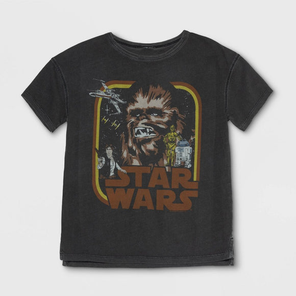 Boy's Vintage Star Wars Chebacca Short Sleeve Tee T-Shirt