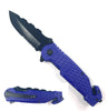 KS 1699-BL 4.75" Blue Honeycomb Textured Handle Assist-Open Tactical Folding Knife