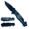 KS 1699-WF 4.75" Wolf Honeycomb Textured Handle Assist-Open Tactical Folding Knife