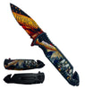KS 1820-WE 4.75" We The People Half Serrated Blade Assist-Open Rescue Knife with Belt Cutter & Glass Breaker