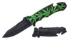 KS 3108-MM 5" Marijuana Leaf Folding Tactical Rescue Knife