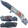 KS 31309-2 4.5" Spring Assisted American Heritage Rescue Folding Pocket Knife - Classic Route 66