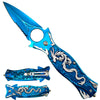 KS 36101-BL 4.75" Assist-Open Dragon Spear Point Folding Pocket Knife