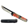 KS 61261-1 4.75" Tanto Assisted Knife Design ABS Handle with Red Japanese Oni Demon Design