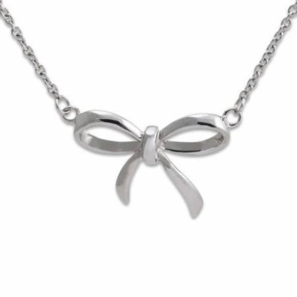 Connections From Hallmark™ Stainless Steel Bow Pendant Necklace 18