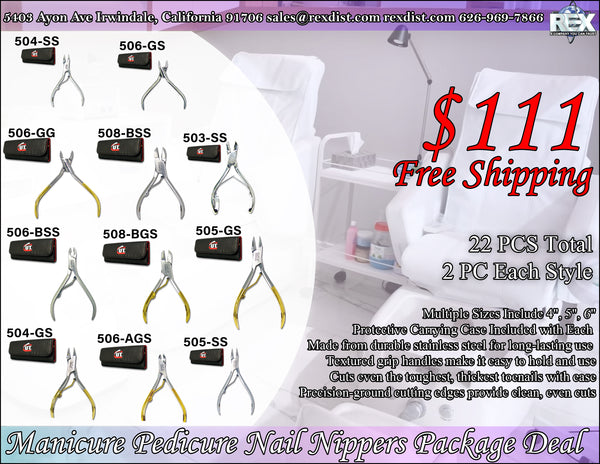 Package Deal #146 22 PCS Manicure Pedicure Nail Nippers Package Deal - Free Shipping