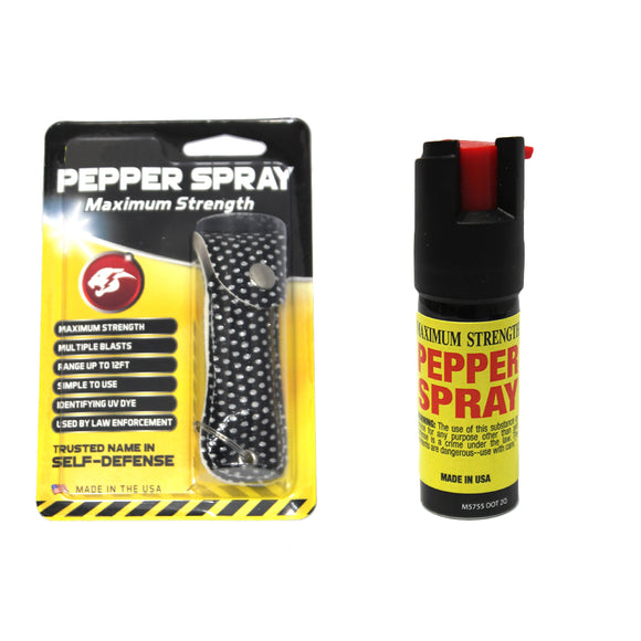PSCH31-BKB 0.5 Pepper Spray with Black Bling Case