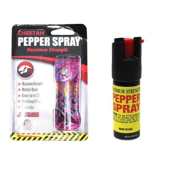 PSCH31-PF 0.5 Pepper Spray with Pink Flower Case