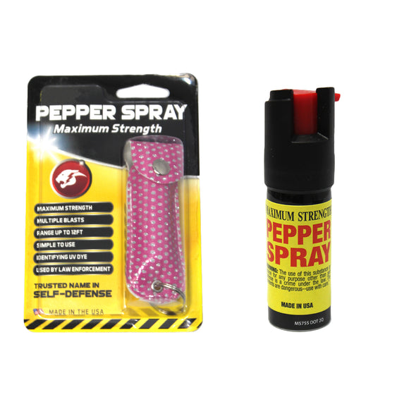 PSCH31-PNB 0.5 Pepper Spray with Pink Bling Case