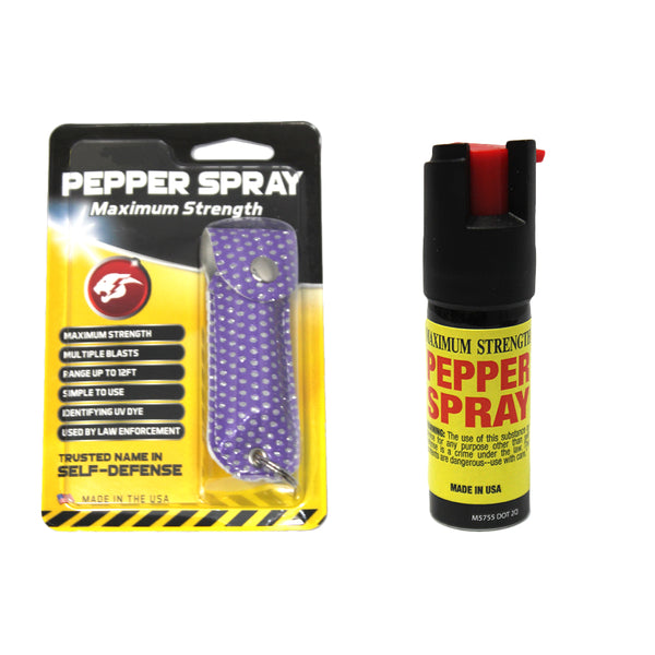 PSCH31-PPB 0.5 Pepper Spray with Purple Bling Case