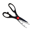 RI 539-D 8" Black Plastic Handle Kitchen Scissors