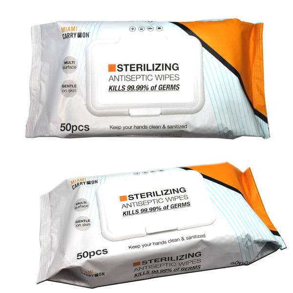Sterilizing Antiseptic Wipes (50-Pack) Kills 99.99% of Germs