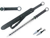 T 63103-BK 27″ Ninja Sword Vented Silver/Black Blade + Throwing Knives